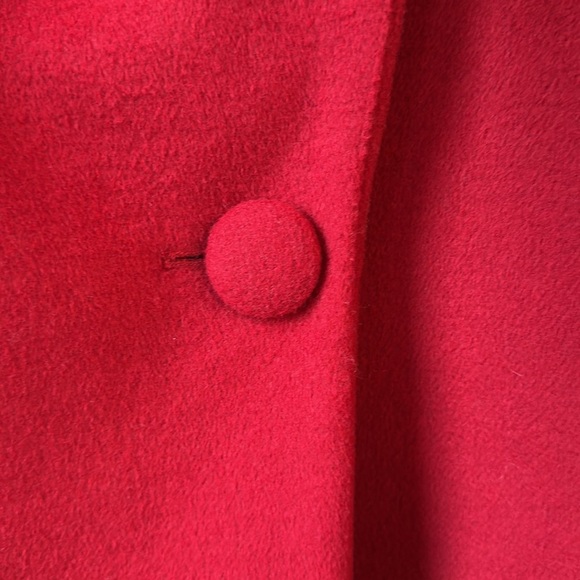 Karen Kane One button Blazer Red Ahead Wool career Coat Jacket Small - Picture 5 of 9